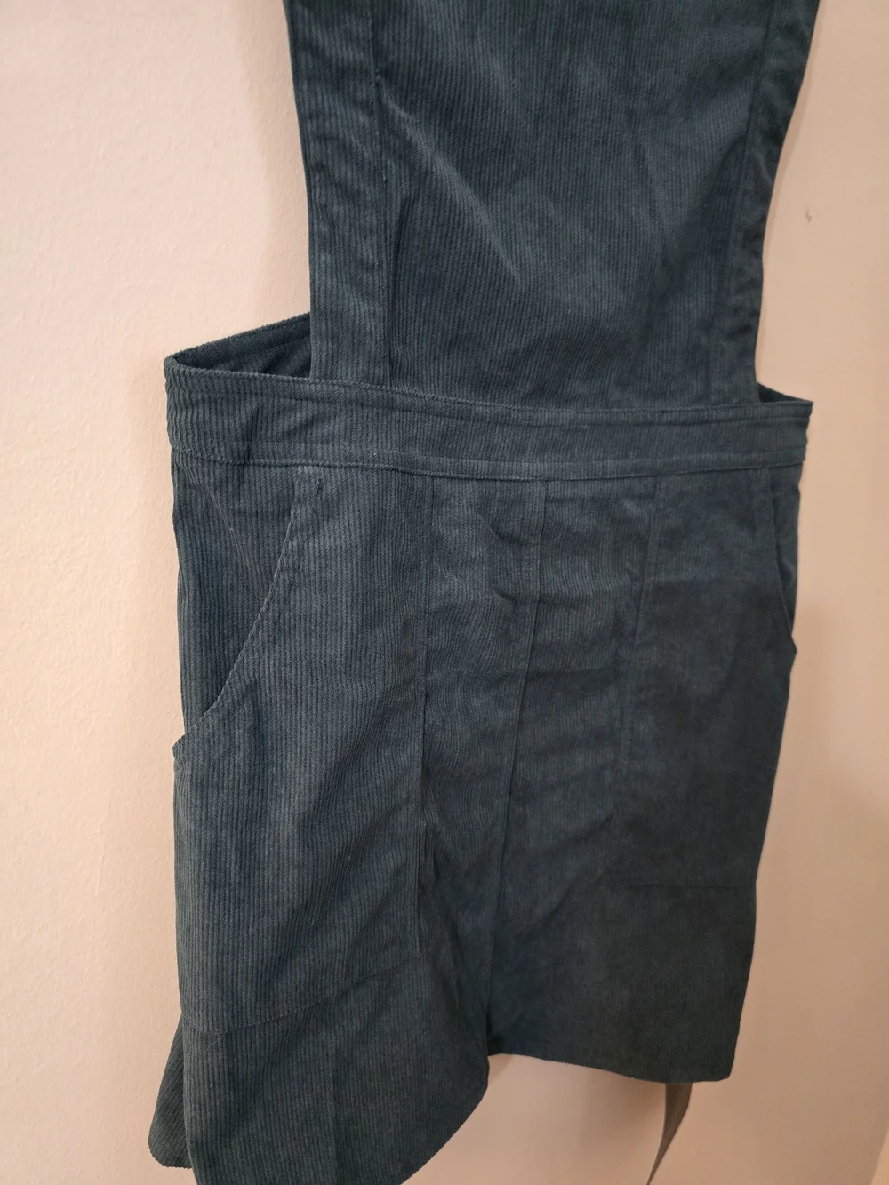 Lulu's Forest Green Corduroy Pinafore Dress Size L